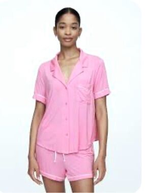GapBody Forever Favorite Soft Pajama Short Set, Light Pink, Size Medium